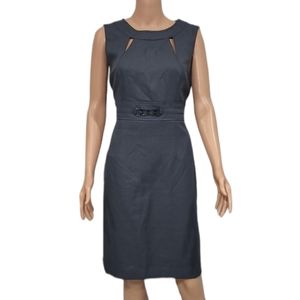 Chelsea Rose‎ Dress Size 10 Sleeveless Charcoal Grey Buckle Front Design